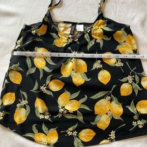 H&M Divided Lemon Print Top